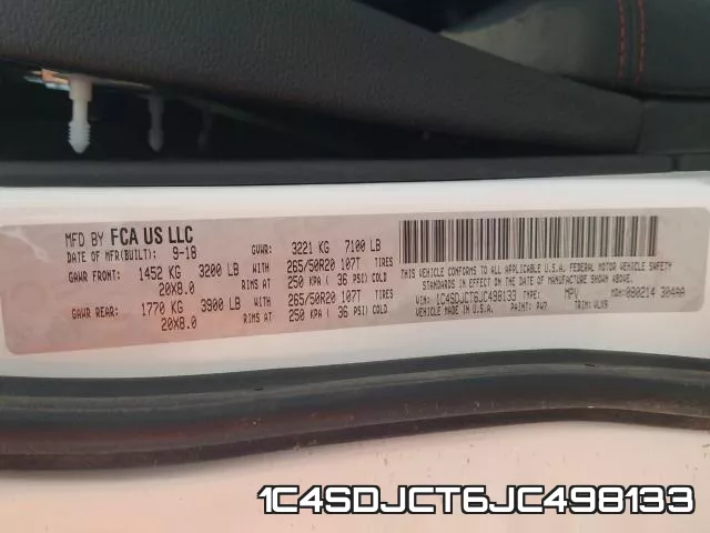 1C4SDJCT6JC498133 фото 2