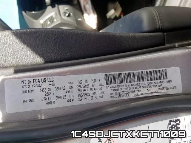 1C4SDJCTXKC771009 фото 2