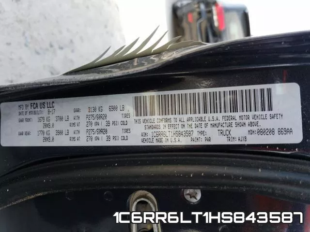 1C6RR6LT1HS843587 фото 2