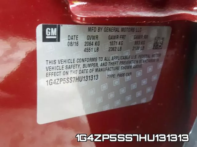 1G4ZP5SS7HU131313 фото 2