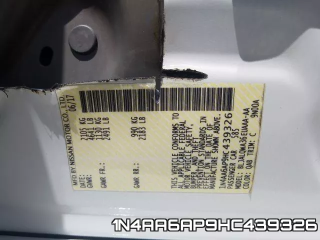 1N4AA6AP9HC439326 фото 2