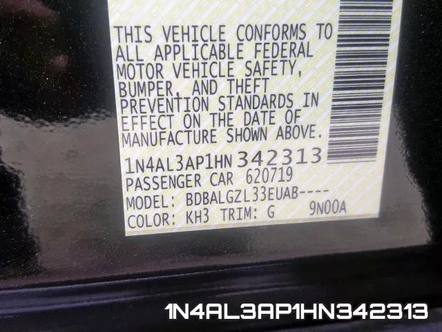 1N4AL3AP1HN342313 фото 2