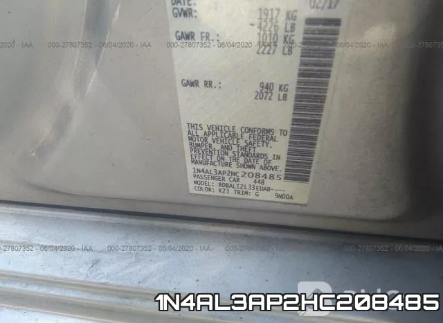 1N4AL3AP2HC208485 фото 10