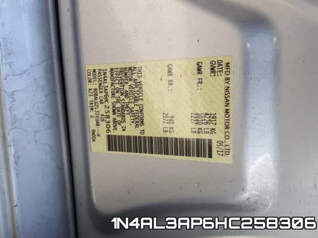 1N4AL3AP6HC258306 фото 2