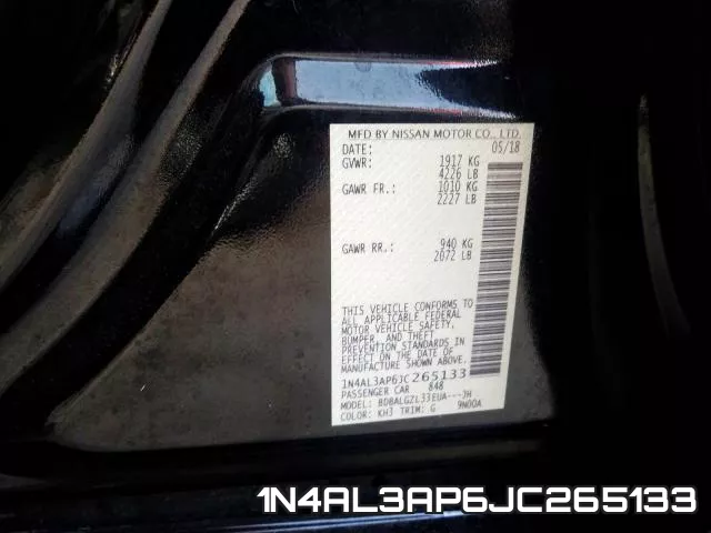 1N4AL3AP6JC265133 фото 2