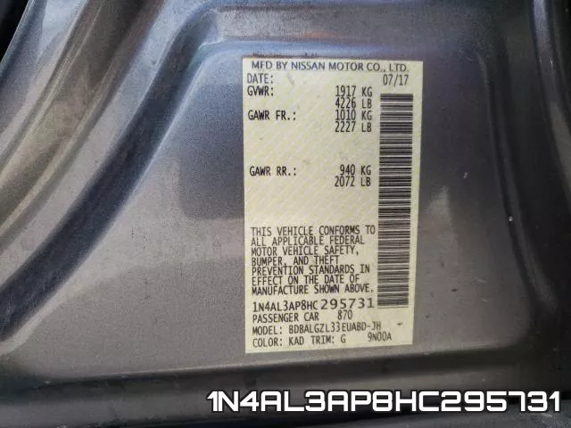 1N4AL3AP8HC295731 фото 2
