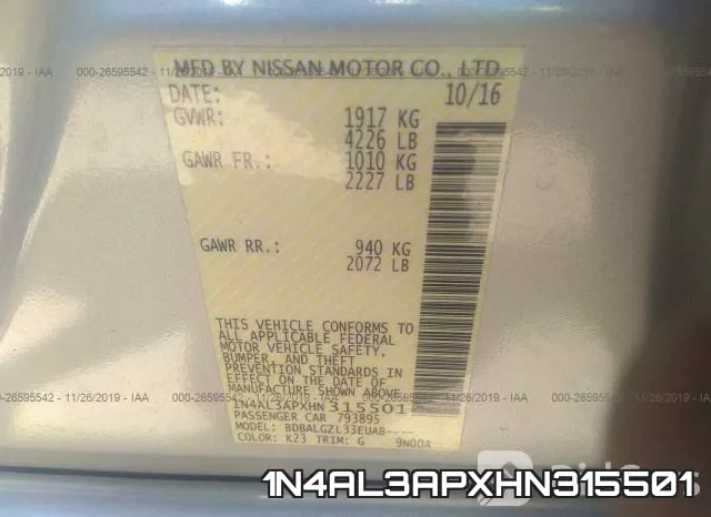 1N4AL3APXHN315501 фото 10