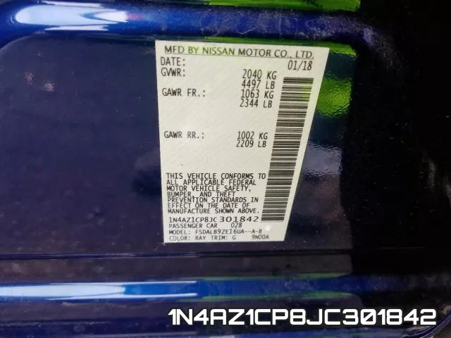1N4AZ1CP8JC301842 фото 2