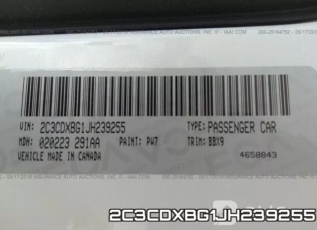 2C3CDXBG1JH239255 фото 10