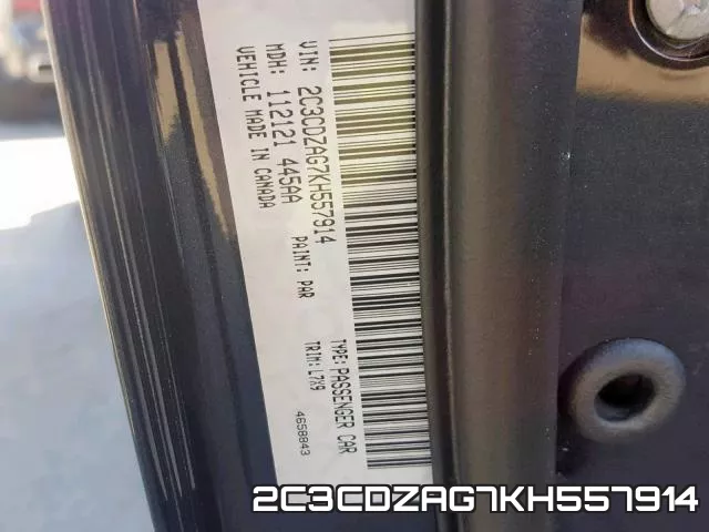 2C3CDZAG7KH557914 фото 2