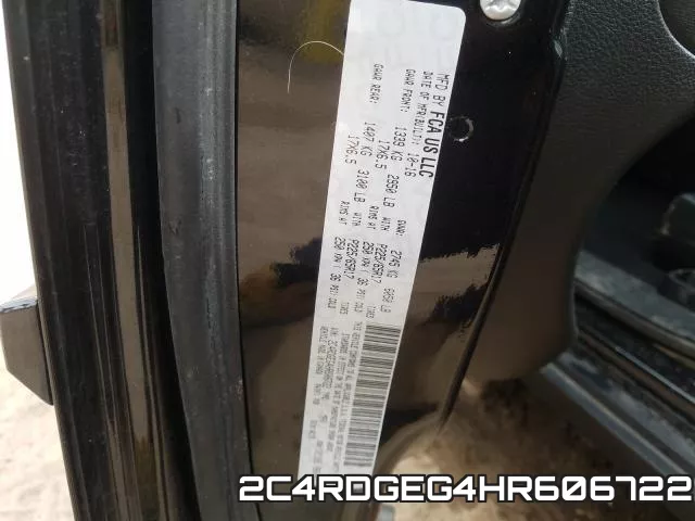 2C4RDGEG4HR606722 фото 2