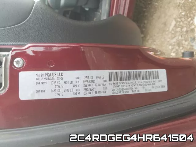 2C4RDGEG4HR641504 фото 2