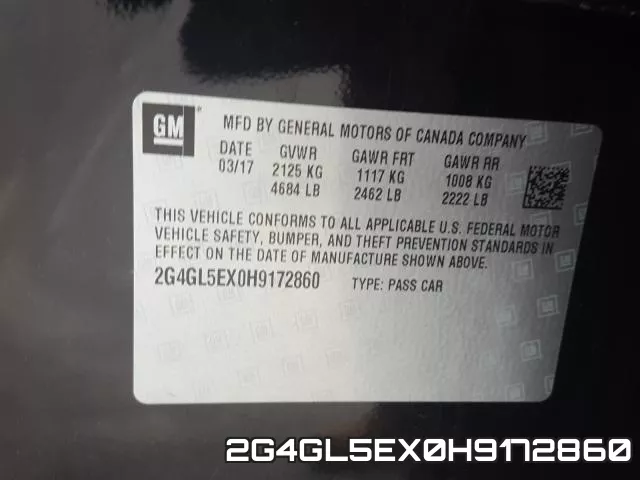 2G4GL5EX0H9172860 фото 2