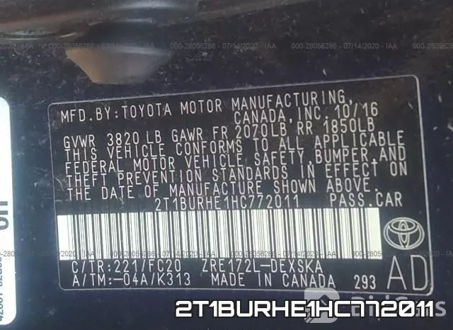 2T1BURHE1HC772011 фото 10