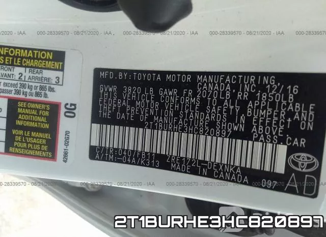 2T1BURHE3HC820897 фото 10