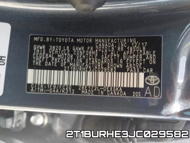 2T1BURHE3JC029582 фото 2