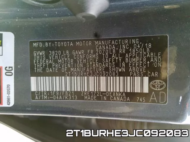 2T1BURHE3JC092083 фото 2