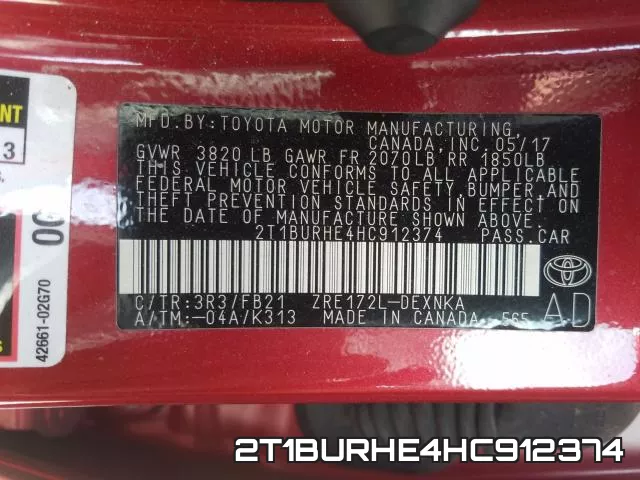 2T1BURHE4HC912374 фото 2