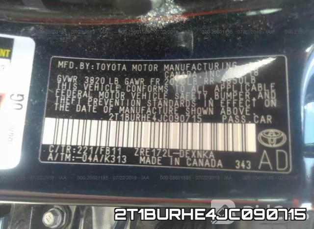 2T1BURHE4JC090715 фото 10