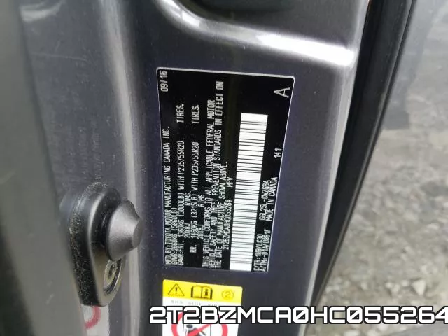 2T2BZMCA0HC055264 фото 2