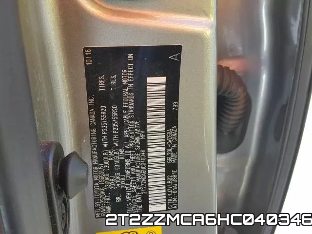 2T2ZZMCA6HC040346 фото 2