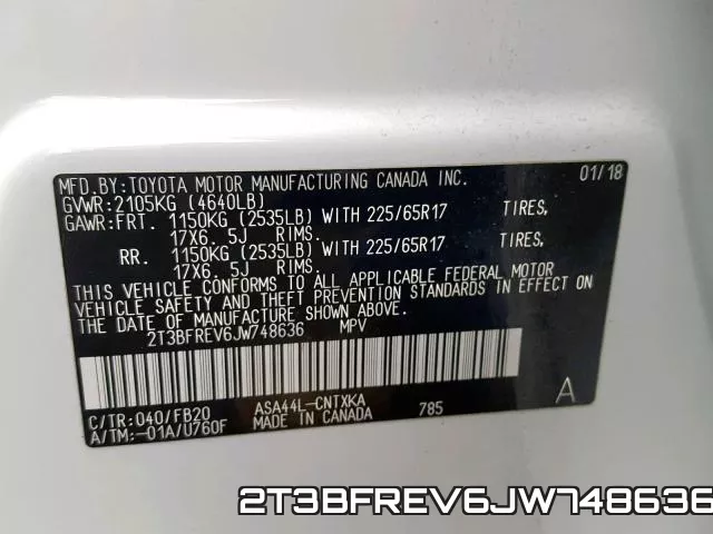2T3BFREV6JW748636 фото 2