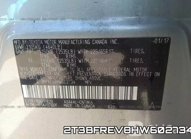 2T3BFREV8HW602734 фото 10