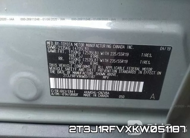 2T3J1RFVXKW051187 фото 10