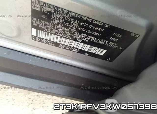 2T3K1RFV3KW057398 фото 10