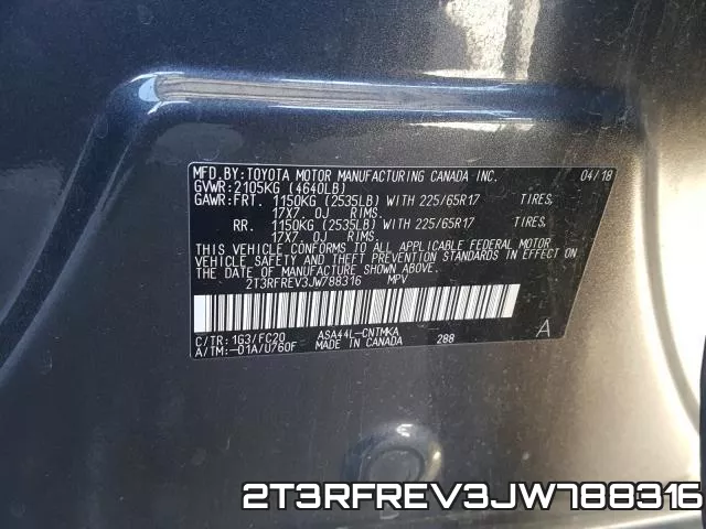 2T3RFREV3JW788316 фото 2