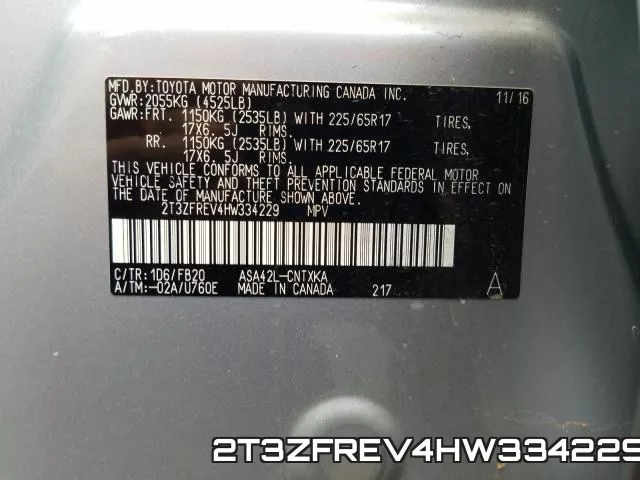 2T3ZFREV4HW334229 фото 2