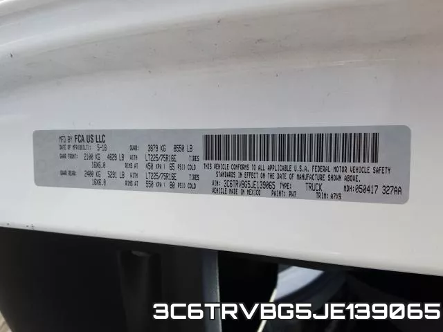 3C6TRVBG5JE139065 фото 2