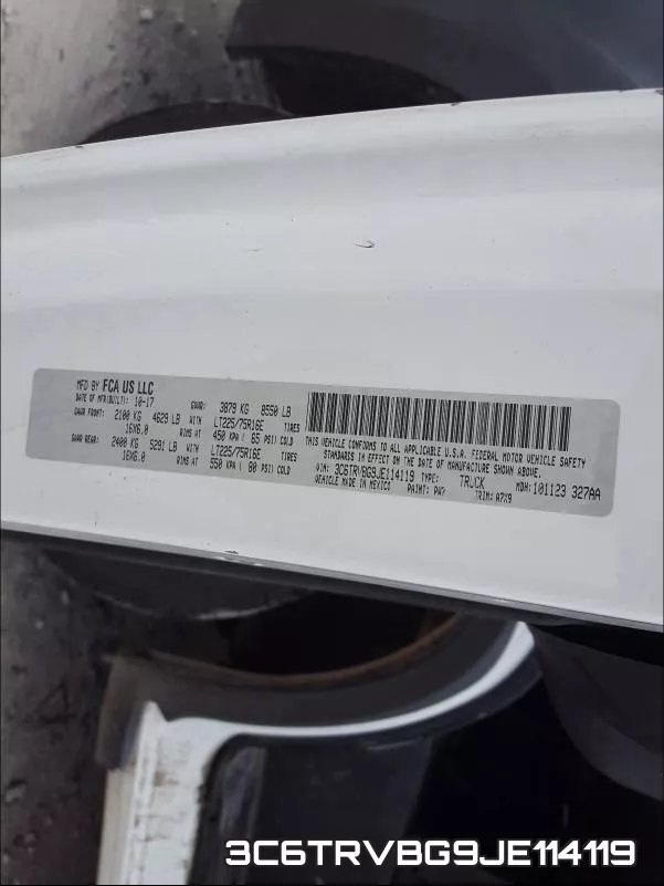 3C6TRVBG9JE114119 фото 2