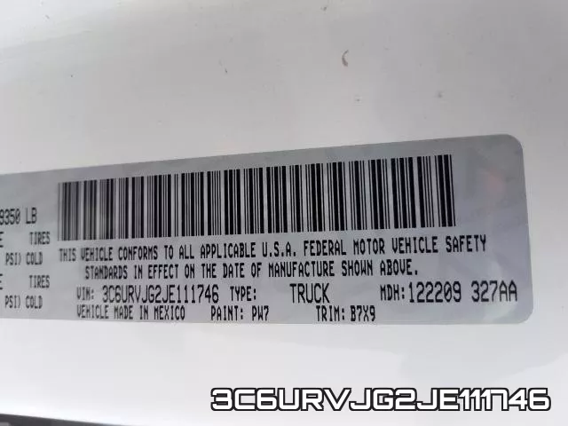 3C6URVJG2JE111746 фото 2