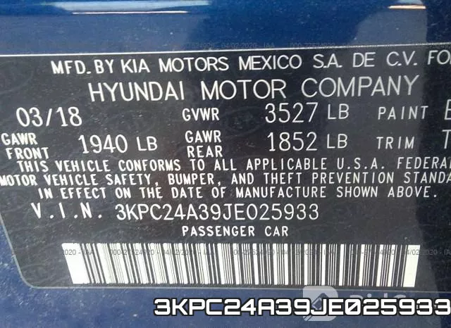 3KPC24A39JE025933 фото 10