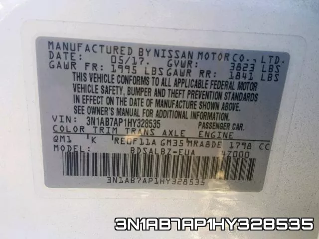 3N1AB7AP1HY328535 фото 2