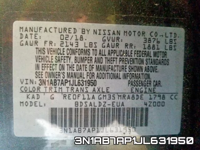 3N1AB7AP1JL631950 фото 2