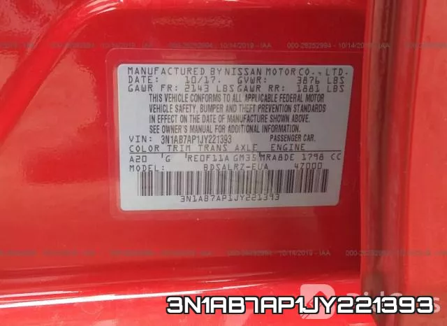 3N1AB7AP1JY221393 фото 10
