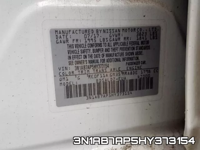 3N1AB7AP5HY373154 фото 2