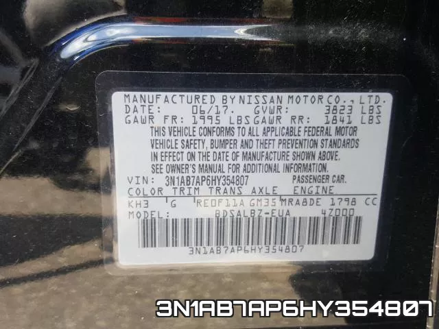 3N1AB7AP6HY354807 фото 2