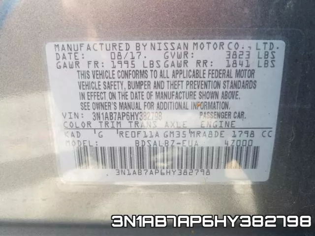 3N1AB7AP6HY382798 фото 2