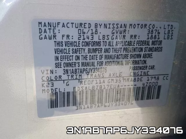 3N1AB7AP6JY334076 фото 2