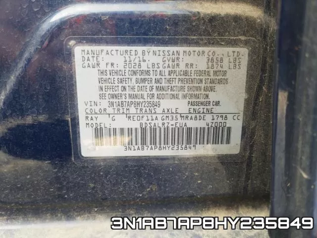 3N1AB7AP8HY235849 фото 2