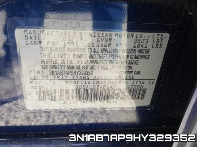 3N1AB7AP9HY329352 фото 2