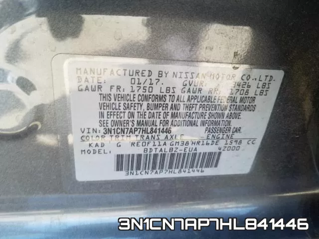 3N1CN7AP7HL841446 фото 2