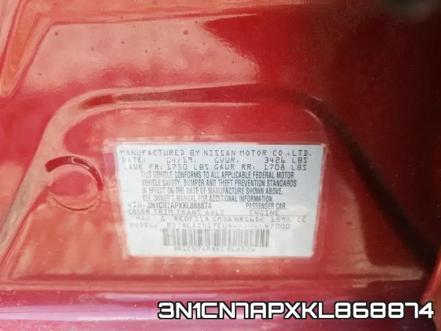 3N1CN7APXKL868874 фото 2