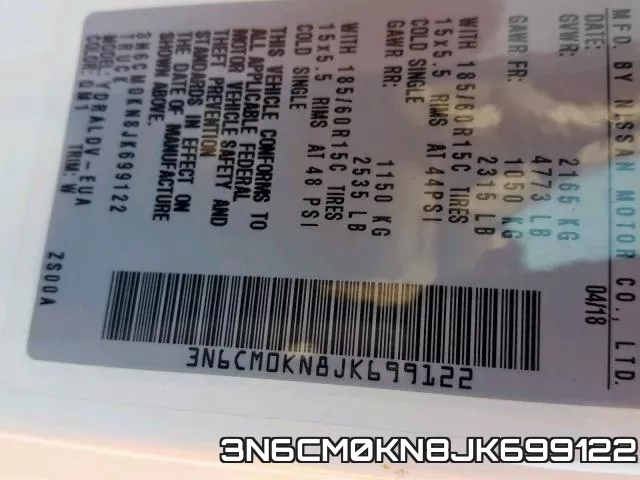 3N6CM0KN8JK699122 фото 2