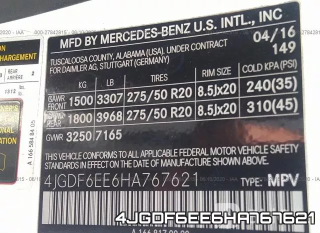 4JGDF6EE6HA767621 фото 10