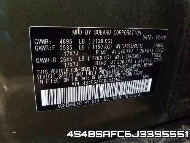 4S4BSAFC6J3395551 фото 2