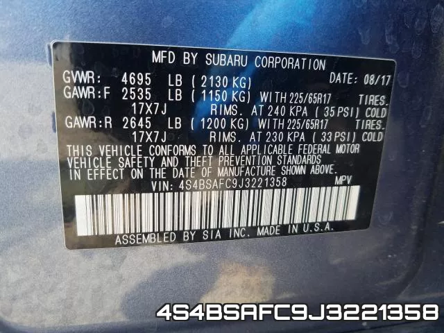 4S4BSAFC9J3221358 фото 2